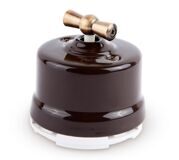 2-х позиционный выключатель для наружного монтажа, цвет коричневый