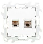 Simon 24 Белая Розетка 2хRJ45 кат. 5е UTP